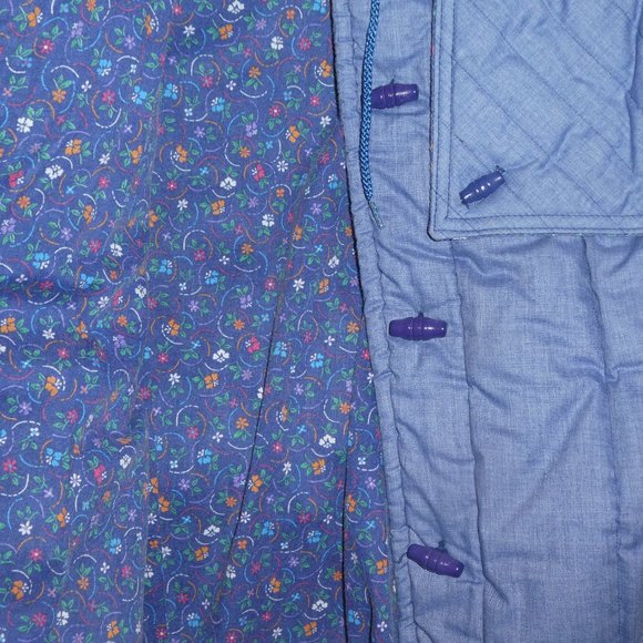 EVERYTHING OLD IS NEW! VINTAGE GIRLS 10 DENIM LINED AND QUILTED COAT! made in US - Picture 4 of 8